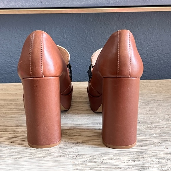 Steve Madden Brown and Black Platform Heels - Picture 4 of 7